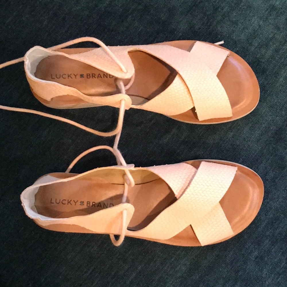 Lucky Brand Blush Lace Up Sandal - Picture 10 of 14